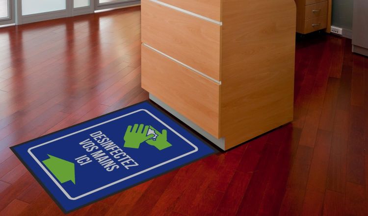 Tapis personnalisé "Désinfectant"