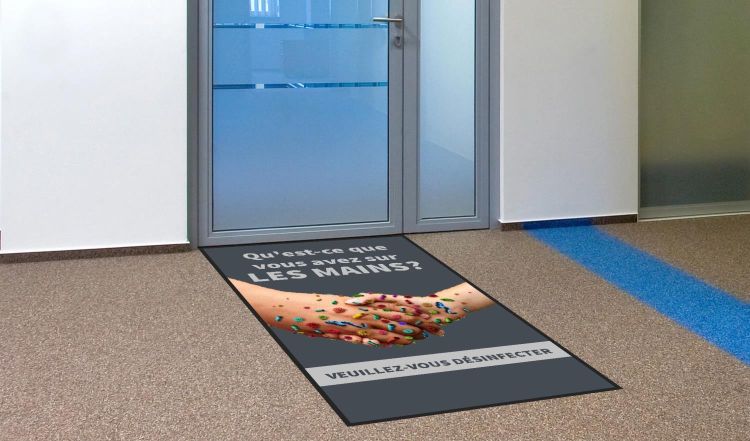 Tapis personnalisé "Mains"