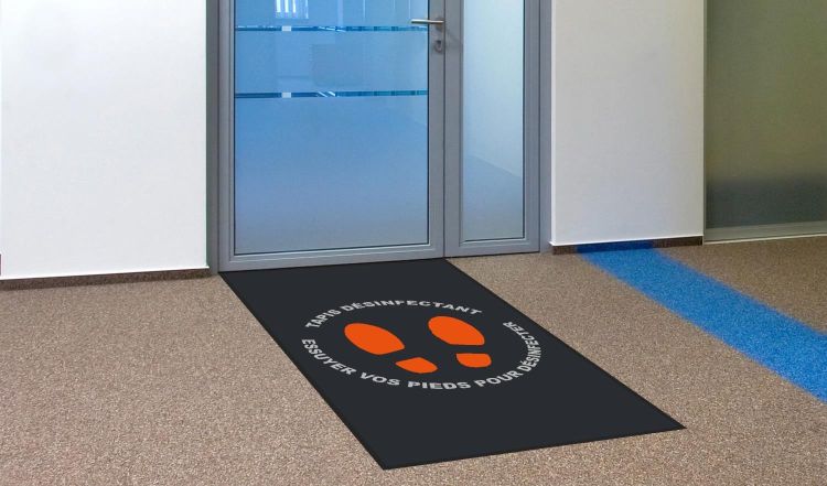 Tapis personnalisé "Désinfectant"