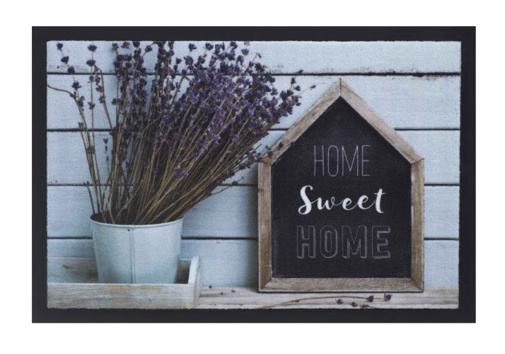 Tapis personnalisé fleurs entrée