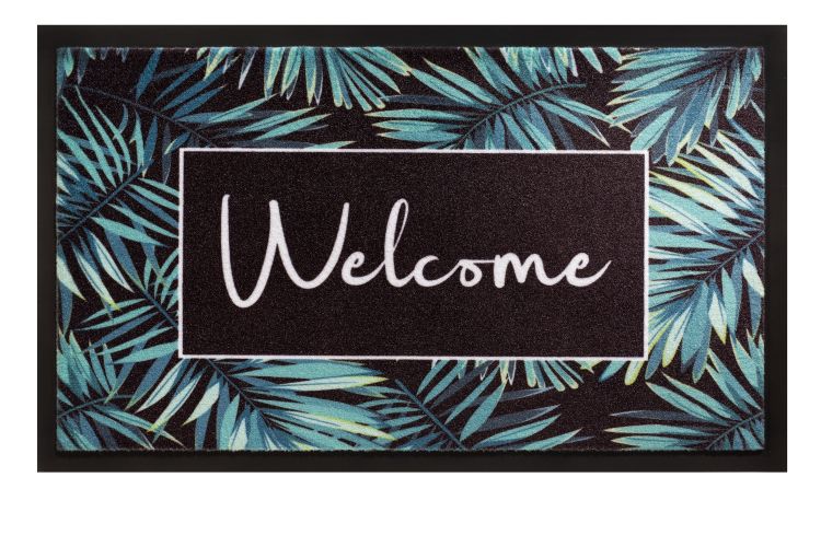 Tapis personnalisé feuilles Welcome